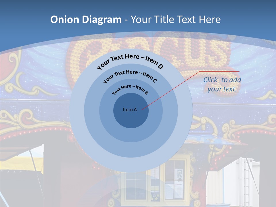 A Circus Tent With A Blue Sky In The Background PowerPoint Template