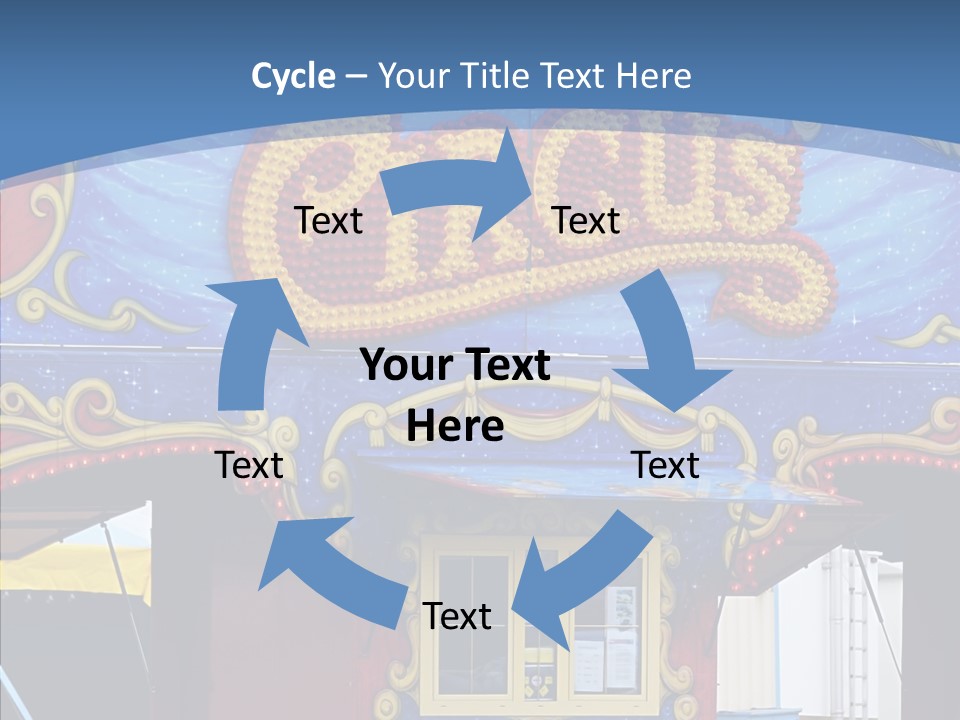 A Circus Tent With A Blue Sky In The Background PowerPoint Template