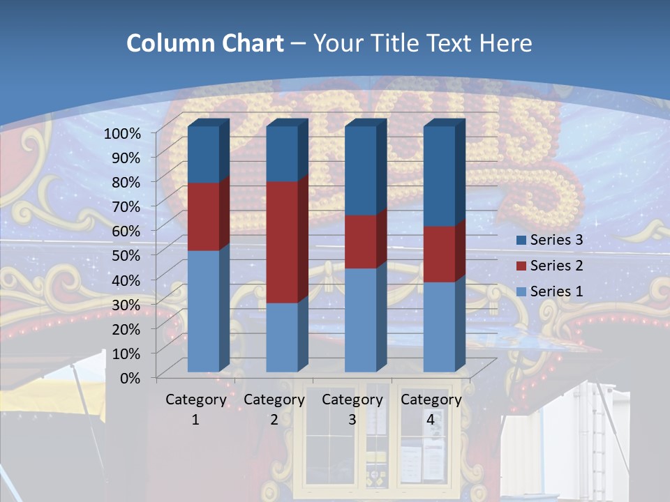 A Circus Tent With A Blue Sky In The Background PowerPoint Template