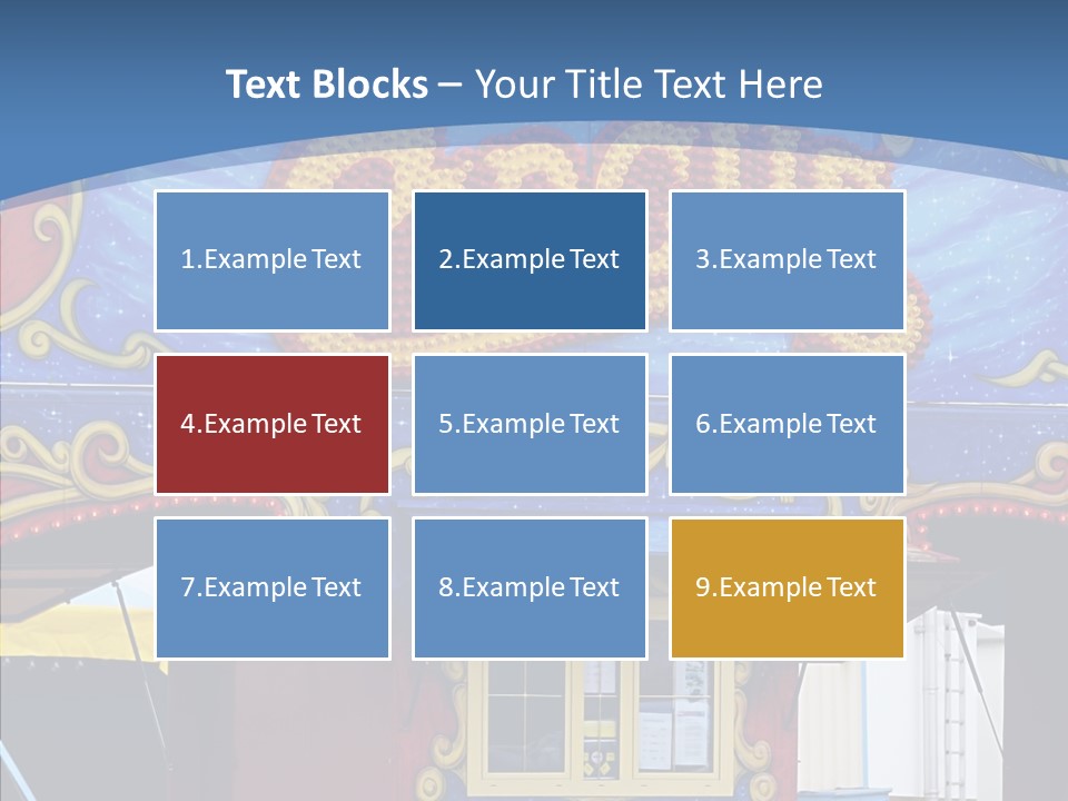 A Circus Tent With A Blue Sky In The Background PowerPoint Template