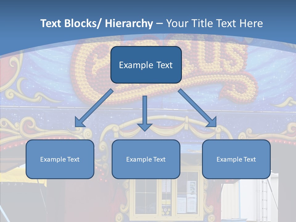 A Circus Tent With A Blue Sky In The Background PowerPoint Template