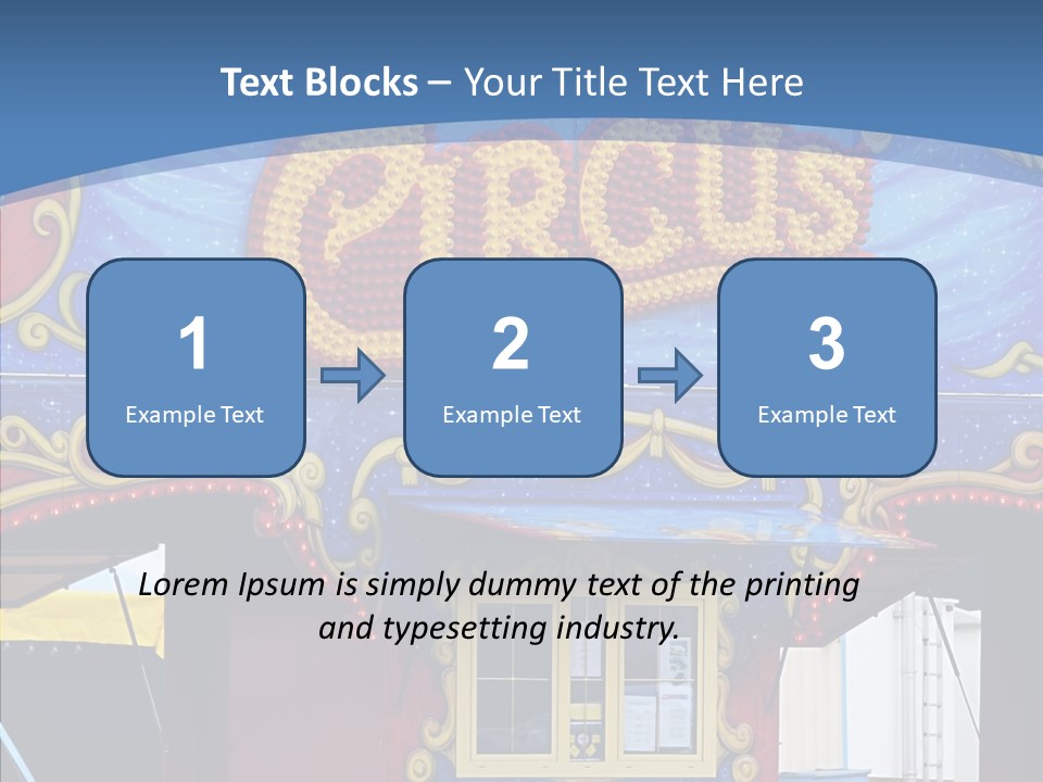 A Circus Tent With A Blue Sky In The Background PowerPoint Template