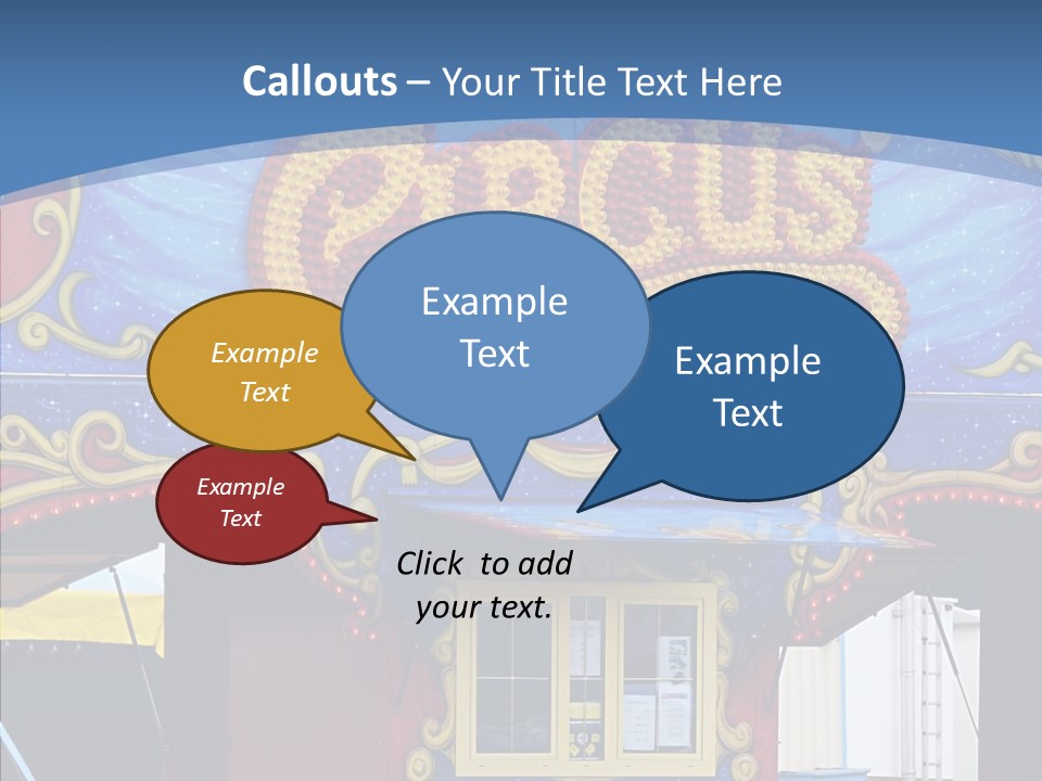 A Circus Tent With A Blue Sky In The Background PowerPoint Template