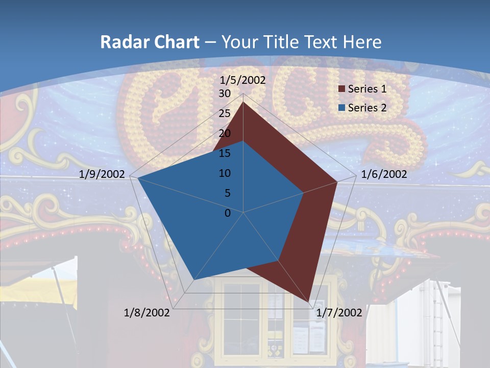 A Circus Tent With A Blue Sky In The Background PowerPoint Template