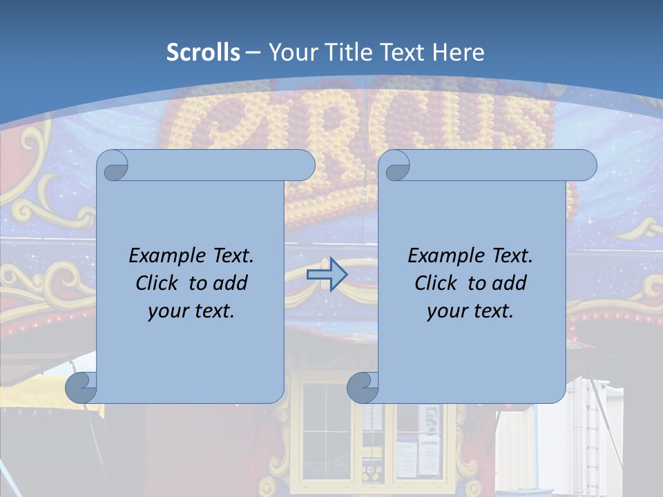 A Circus Tent With A Blue Sky In The Background PowerPoint Template