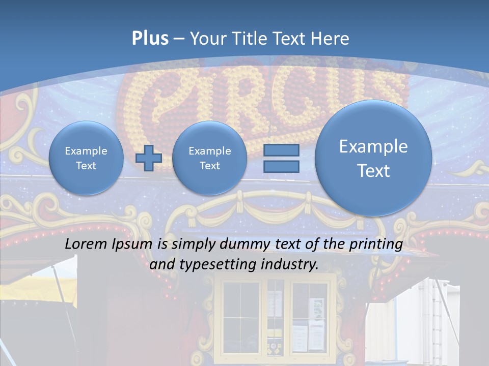 A Circus Tent With A Blue Sky In The Background PowerPoint Template