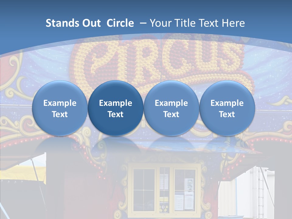A Circus Tent With A Blue Sky In The Background PowerPoint Template