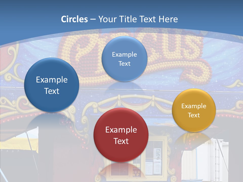 A Circus Tent With A Blue Sky In The Background PowerPoint Template