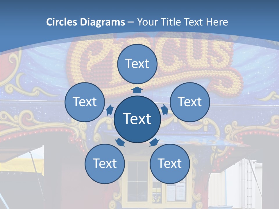 A Circus Tent With A Blue Sky In The Background PowerPoint Template