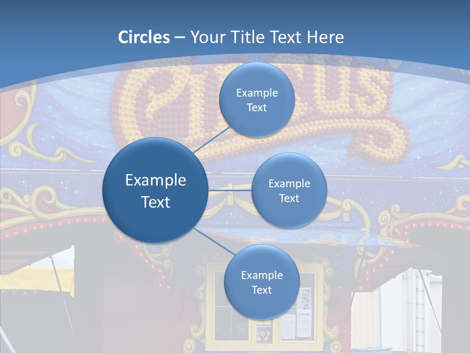 A Circus Tent With A Blue Sky In The Background PowerPoint Template