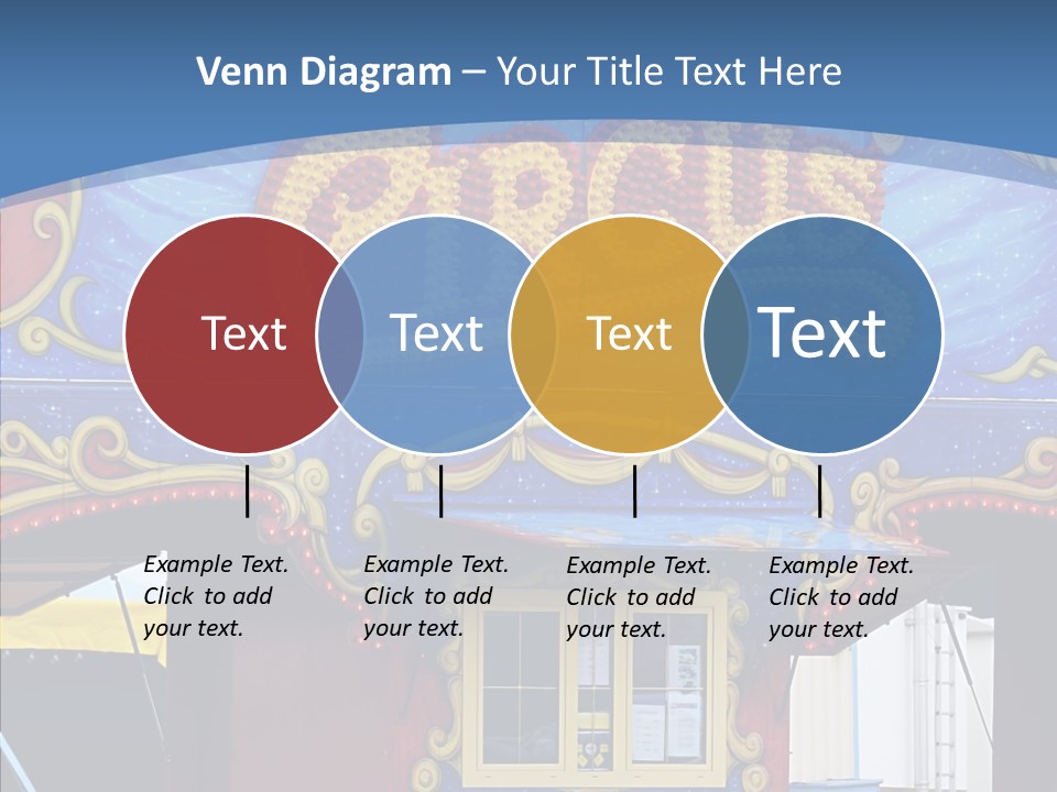 A Circus Tent With A Blue Sky In The Background PowerPoint Template