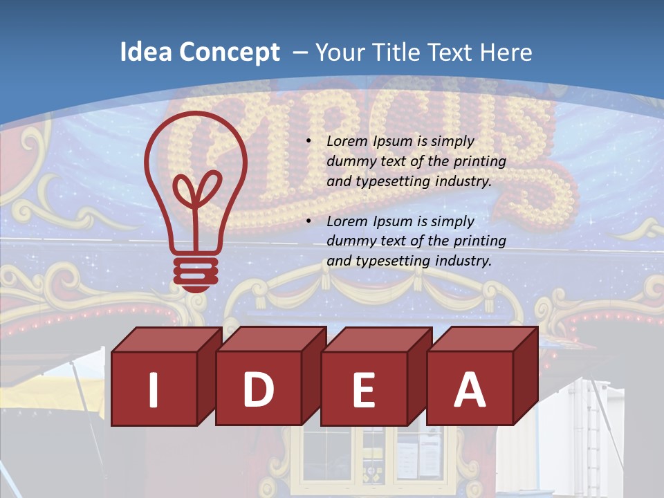 A Circus Tent With A Blue Sky In The Background PowerPoint Template