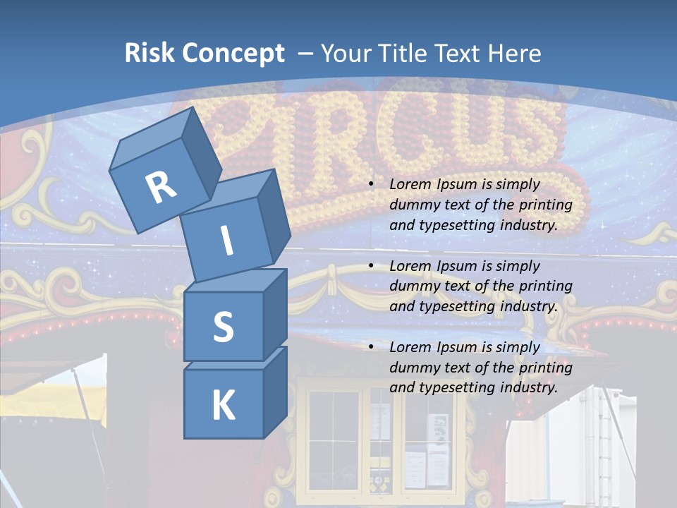 A Circus Tent With A Blue Sky In The Background PowerPoint Template