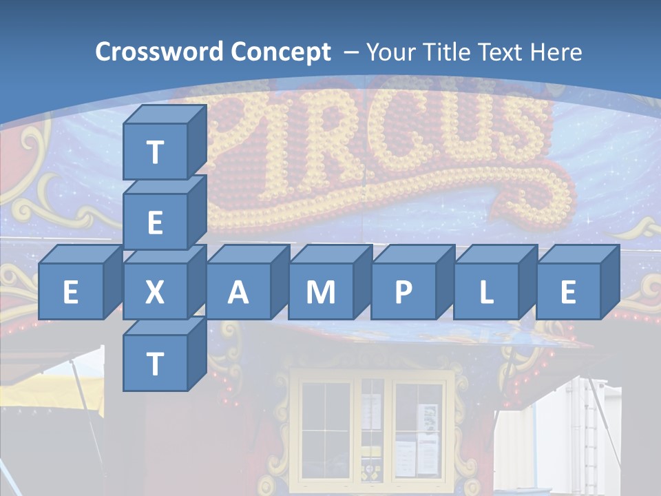 A Circus Tent With A Blue Sky In The Background PowerPoint Template