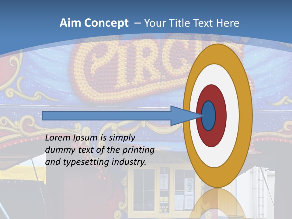 A Circus Tent With A Blue Sky In The Background PowerPoint Template