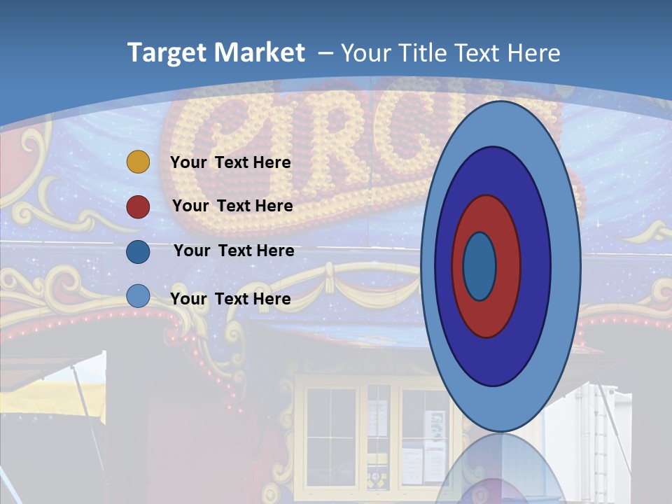 A Circus Tent With A Blue Sky In The Background PowerPoint Template