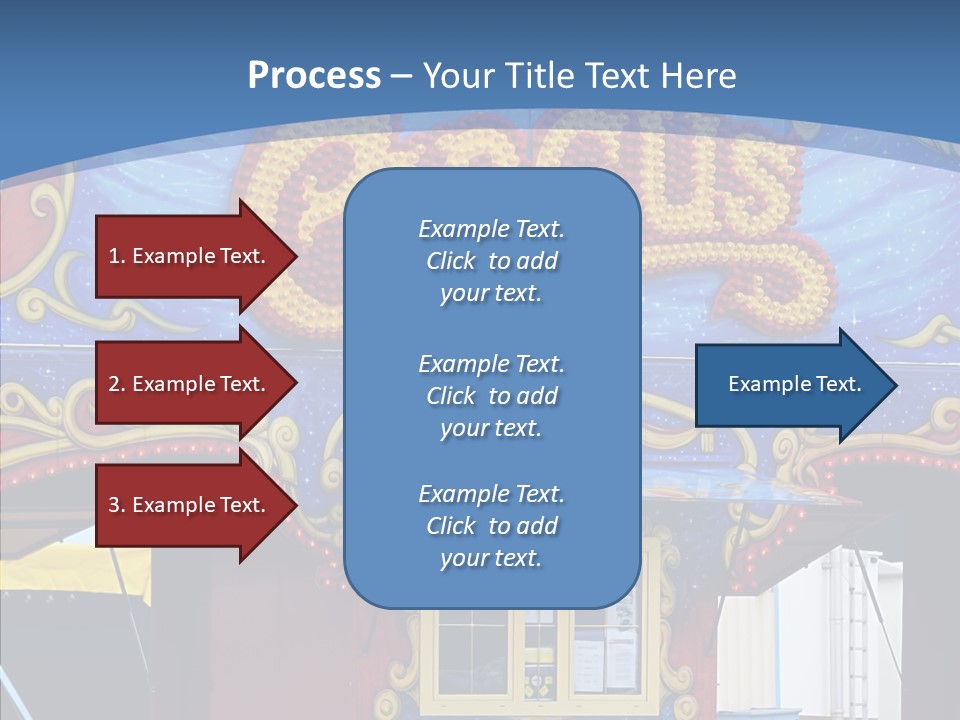 A Circus Tent With A Blue Sky In The Background PowerPoint Template