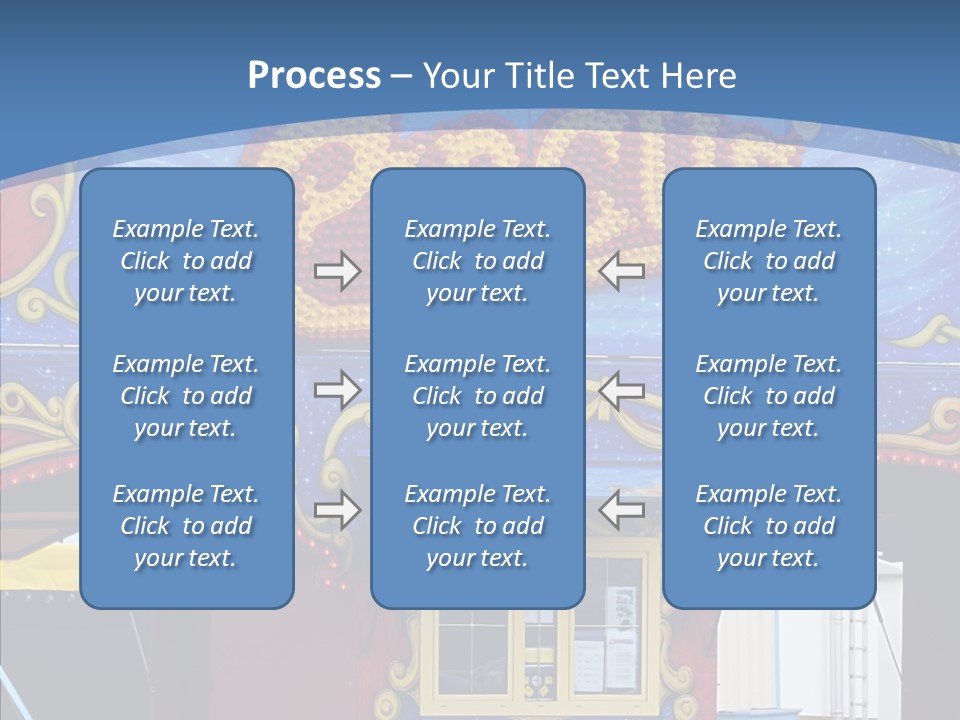 A Circus Tent With A Blue Sky In The Background PowerPoint Template