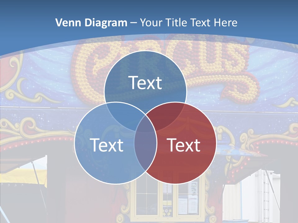 A Circus Tent With A Blue Sky In The Background PowerPoint Template