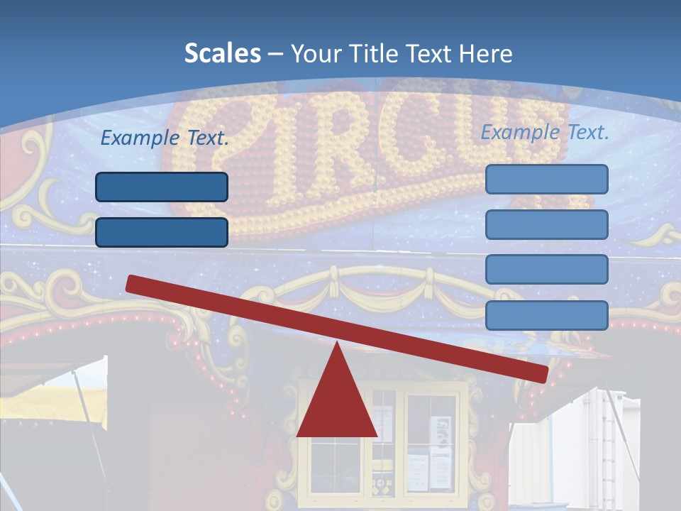 A Circus Tent With A Blue Sky In The Background PowerPoint Template