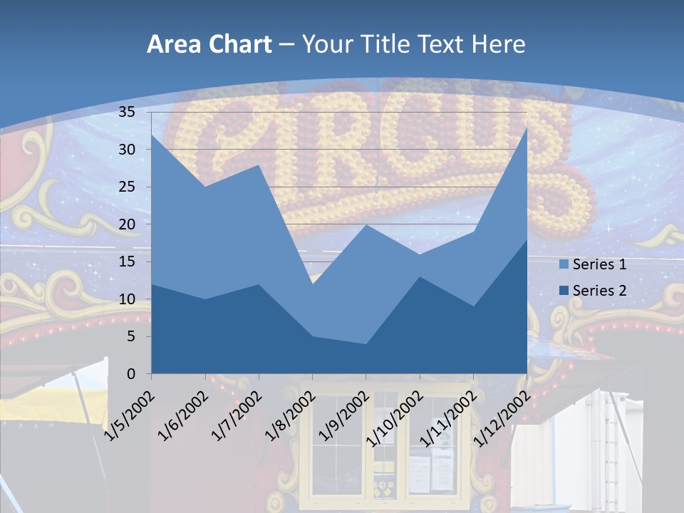 A Circus Tent With A Blue Sky In The Background PowerPoint Template