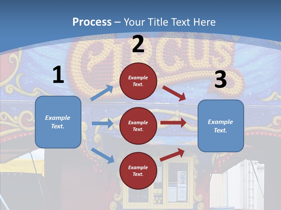 A Circus Tent With A Blue Sky In The Background PowerPoint Template