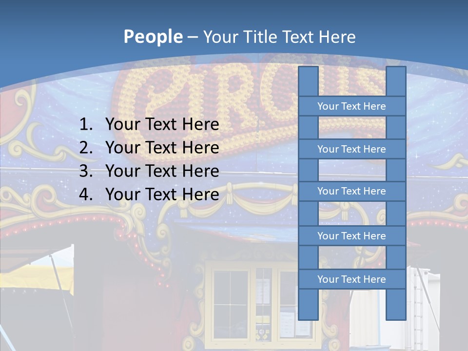 A Circus Tent With A Blue Sky In The Background PowerPoint Template