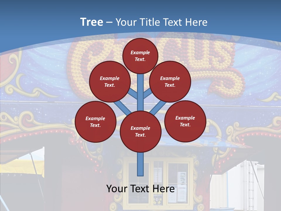 A Circus Tent With A Blue Sky In The Background PowerPoint Template
