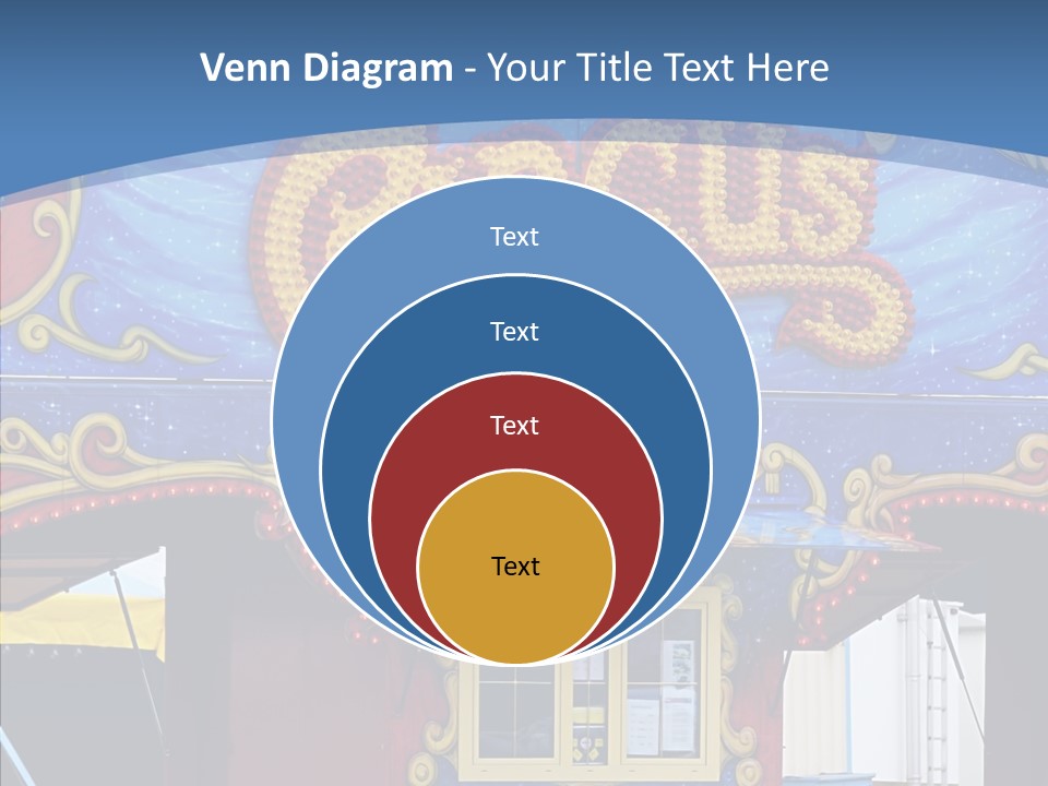 A Circus Tent With A Blue Sky In The Background PowerPoint Template
