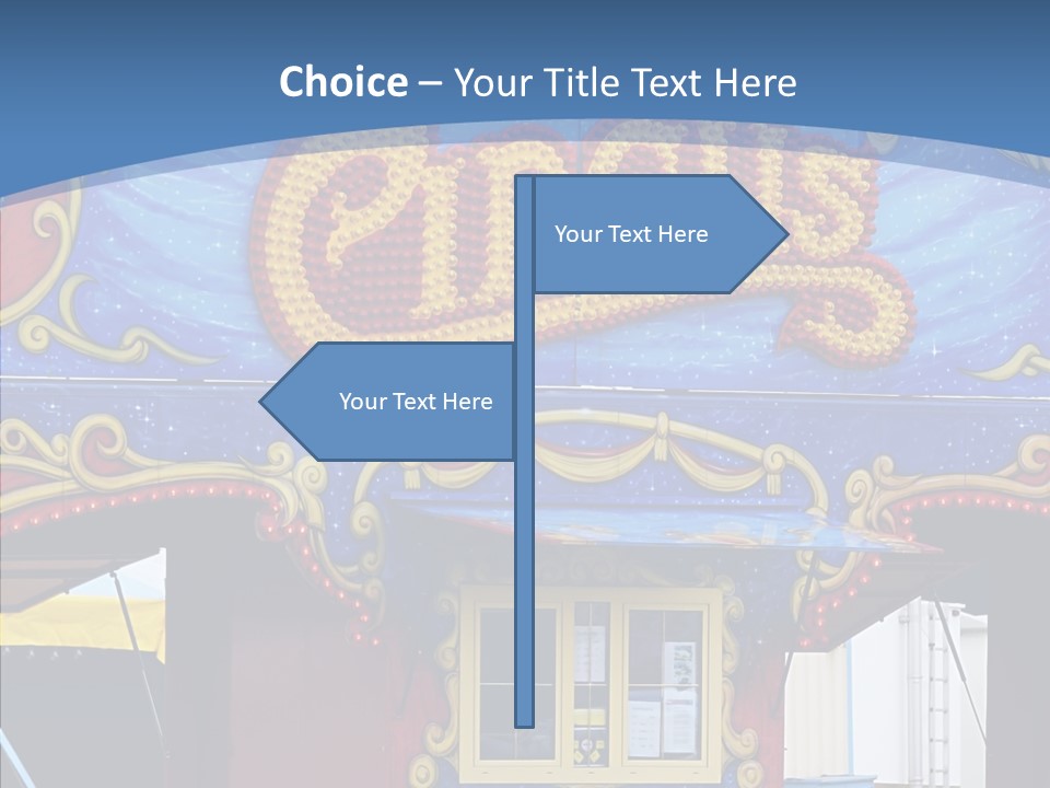 A Circus Tent With A Blue Sky In The Background PowerPoint Template