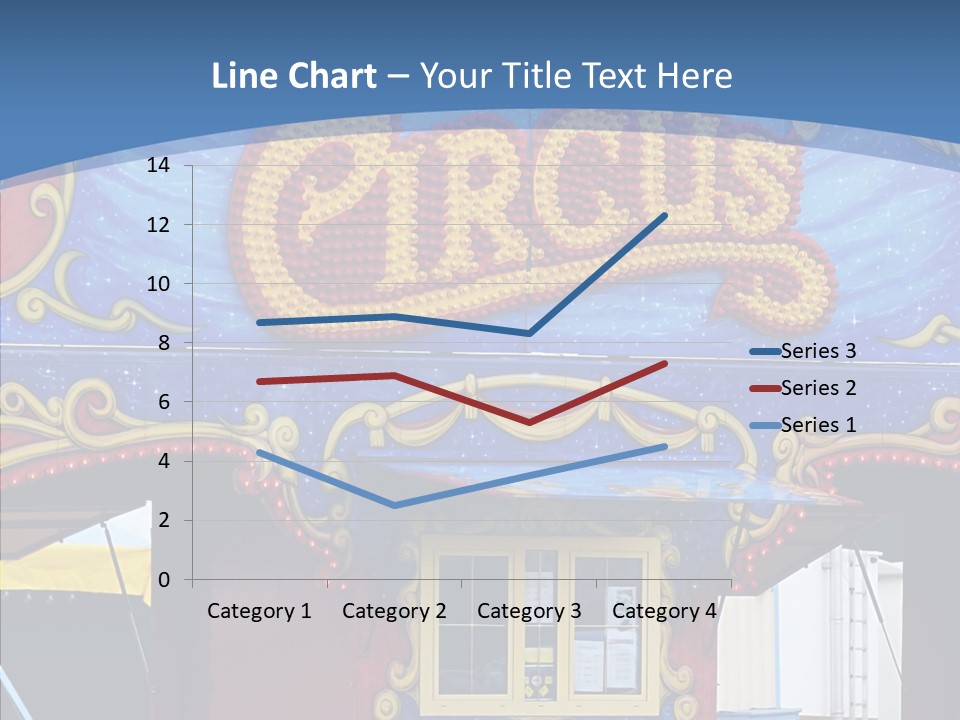 A Circus Tent With A Blue Sky In The Background PowerPoint Template
