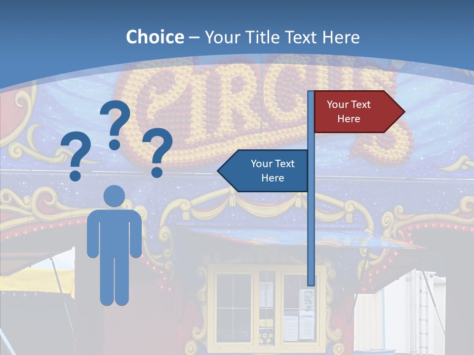 A Circus Tent With A Blue Sky In The Background PowerPoint Template
