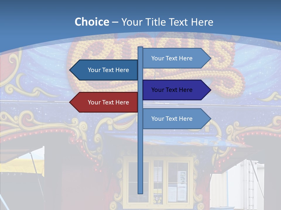 A Circus Tent With A Blue Sky In The Background PowerPoint Template