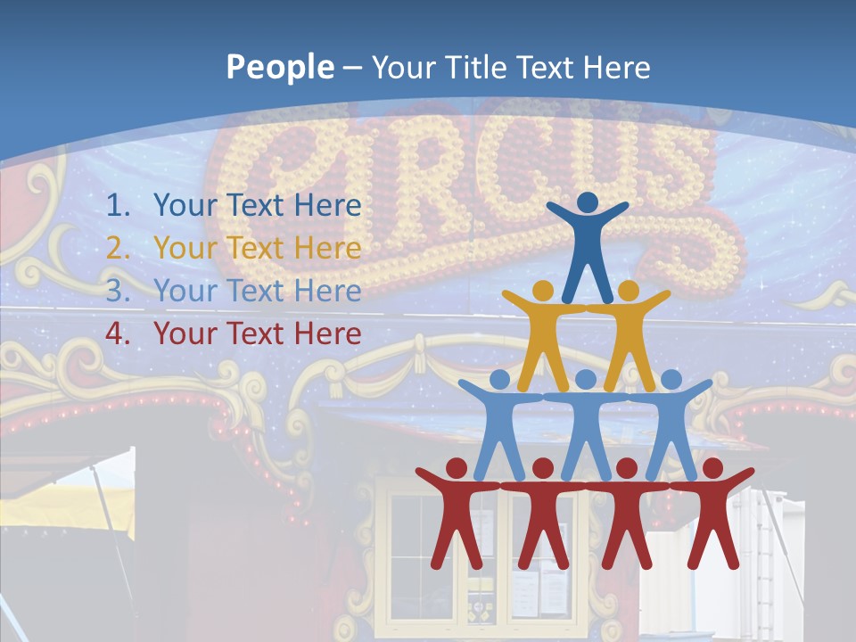 A Circus Tent With A Blue Sky In The Background PowerPoint Template