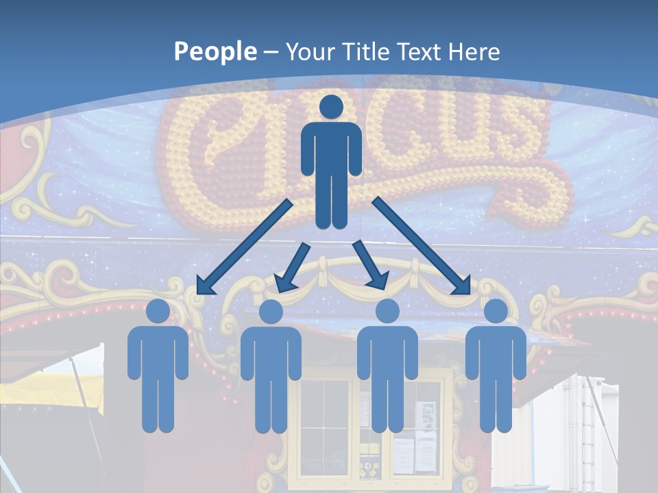A Circus Tent With A Blue Sky In The Background PowerPoint Template