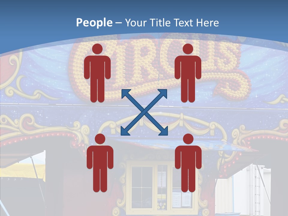 A Circus Tent With A Blue Sky In The Background PowerPoint Template