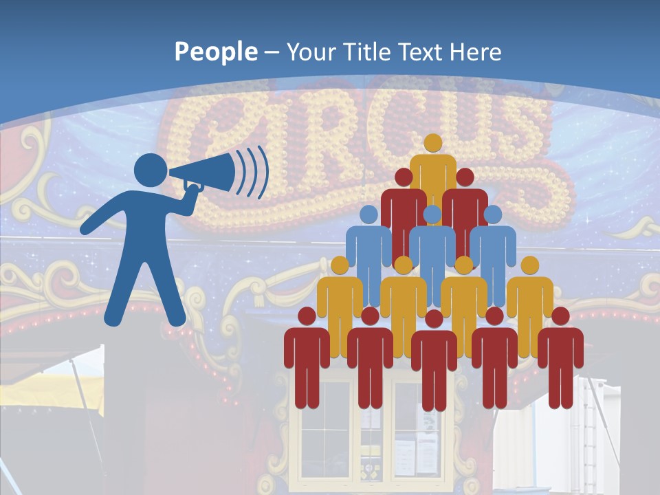 A Circus Tent With A Blue Sky In The Background PowerPoint Template