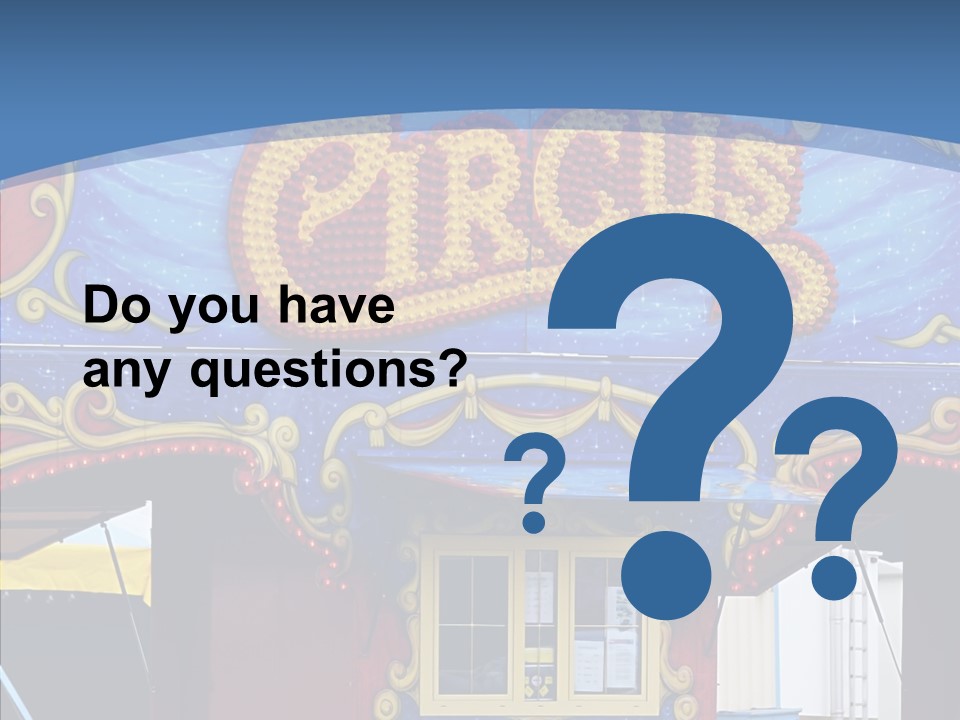 A Circus Tent With A Blue Sky In The Background PowerPoint Template