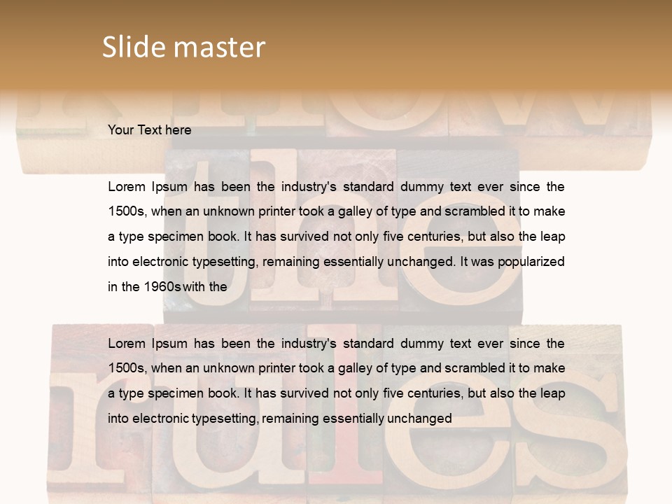The Words Know The Rules Written In Wood Type PowerPoint Template