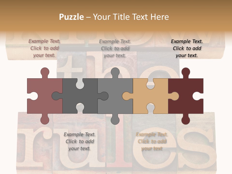 The Words Know The Rules Written In Wood Type PowerPoint Template