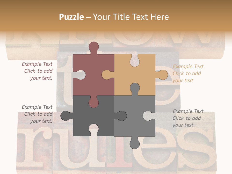 The Words Know The Rules Written In Wood Type PowerPoint Template