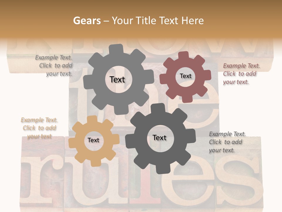 The Words Know The Rules Written In Wood Type PowerPoint Template