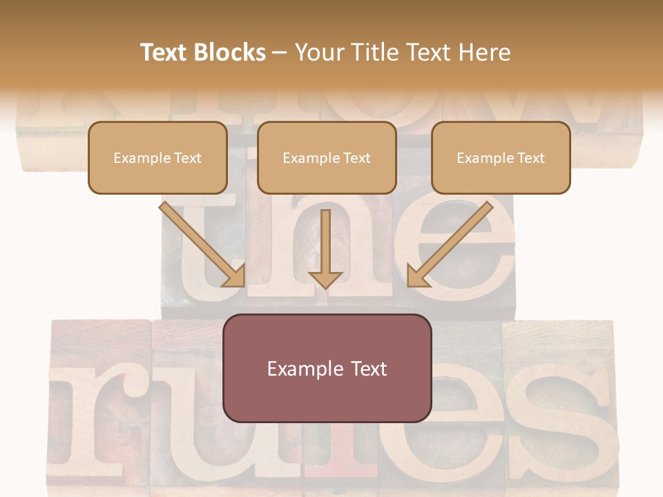 The Words Know The Rules Written In Wood Type PowerPoint Template