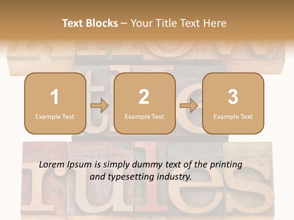 The Words Know The Rules Written In Wood Type PowerPoint Template