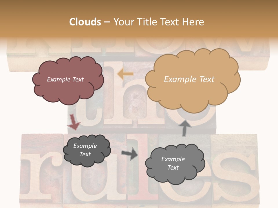 The Words Know The Rules Written In Wood Type PowerPoint Template