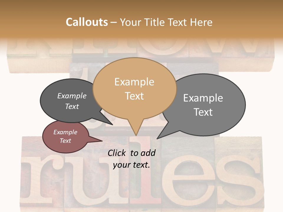 The Words Know The Rules Written In Wood Type PowerPoint Template