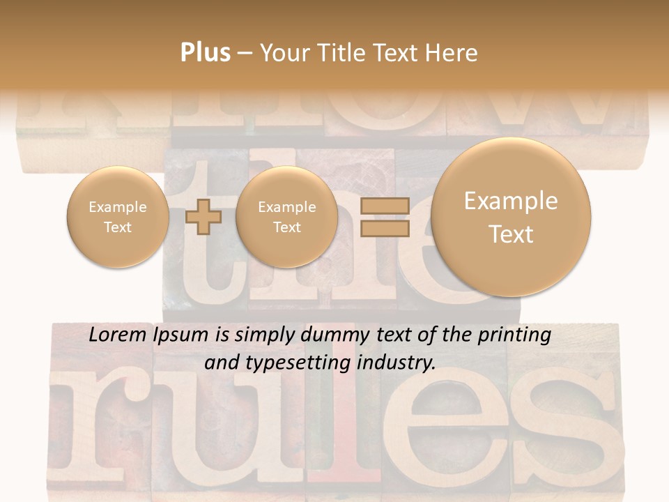 The Words Know The Rules Written In Wood Type PowerPoint Template