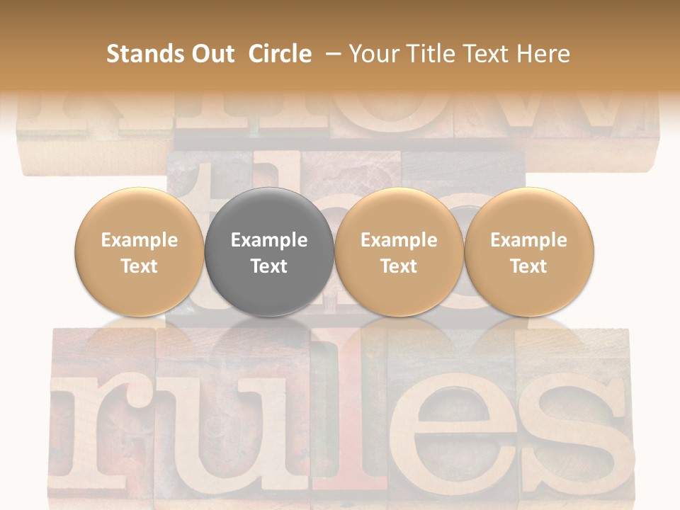 The Words Know The Rules Written In Wood Type PowerPoint Template