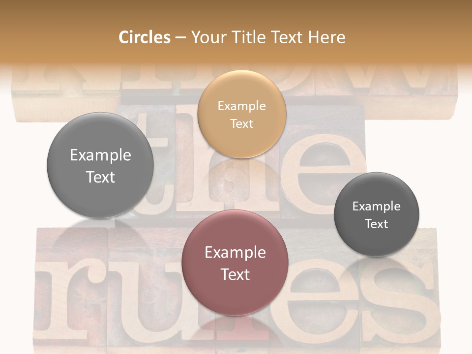 The Words Know The Rules Written In Wood Type PowerPoint Template