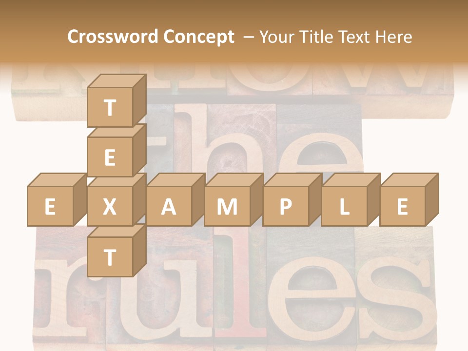 The Words Know The Rules Written In Wood Type PowerPoint Template